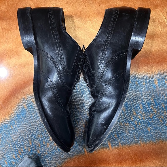 Allen Edmonds Birmingham Black Leather Wingtip Oxfords size 10 - Picture 3 of 11